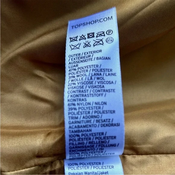 Topshop: Mixed Fabric Coat - Picture 6 of 8